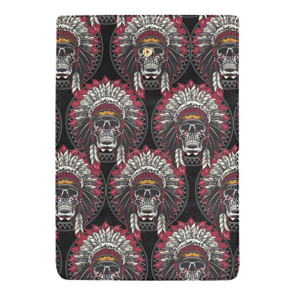 Native Indian Skull Women's Trifold Wallet