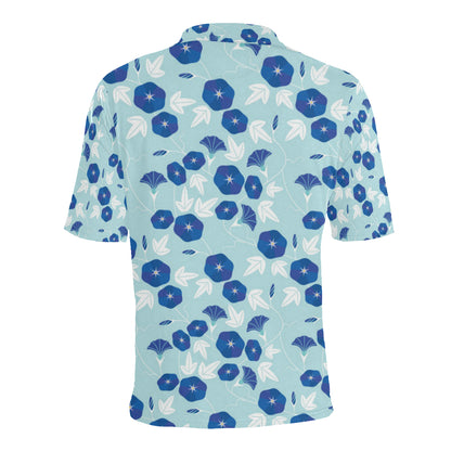 Morning Glory Pattern Print Design MG07 Men Polo Shirt