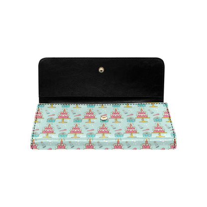 Cake Pattern Print Design 06 Women's Trifold Wallet