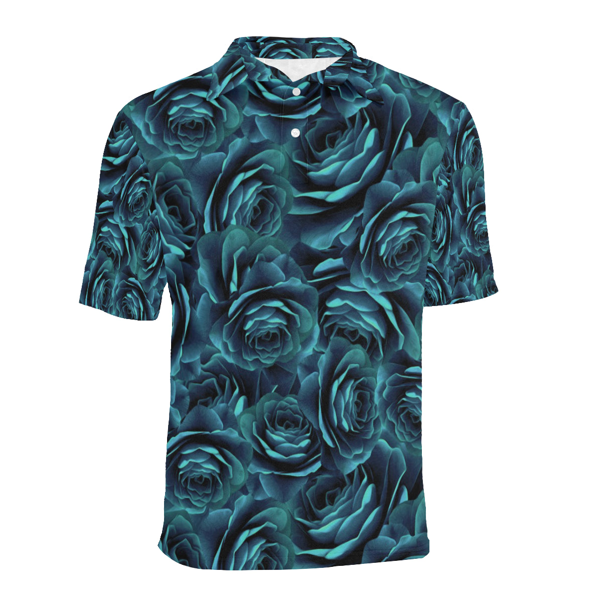 Camellia Pattern Print Design CM04 Men Polo Shirt