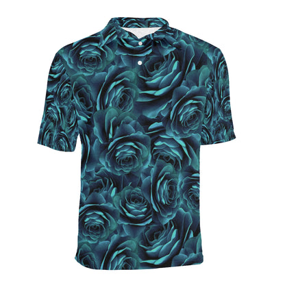 Camellia Pattern Print Design CM04 Men Polo Shirt