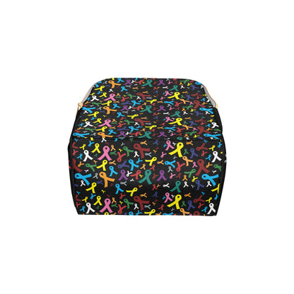 Cancer Awareness Pattern Print Design 03 Diaper Bag Backpack