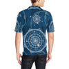 Nautical Compass Print Men Polo Shirt