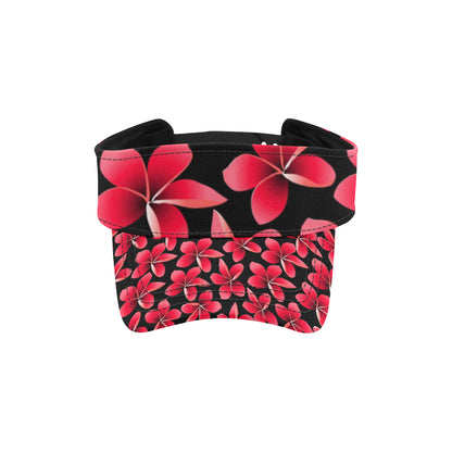 Red Plumeria Pattern Print Design PM025 Unisex Sun Visor