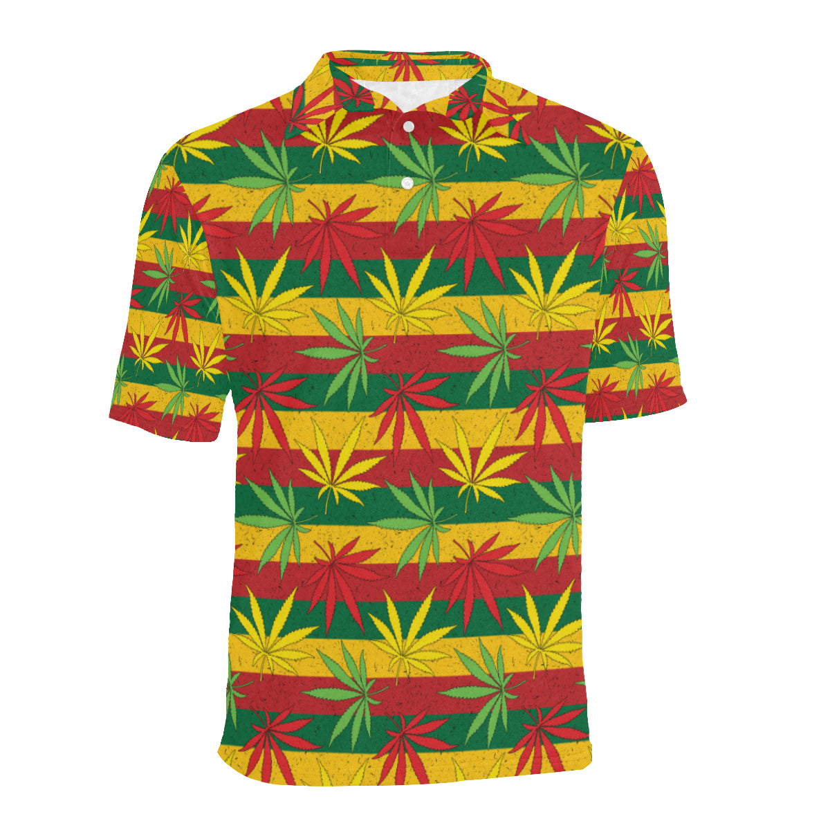 Rasta Pattern Print Design A03 Men Polo Shirt