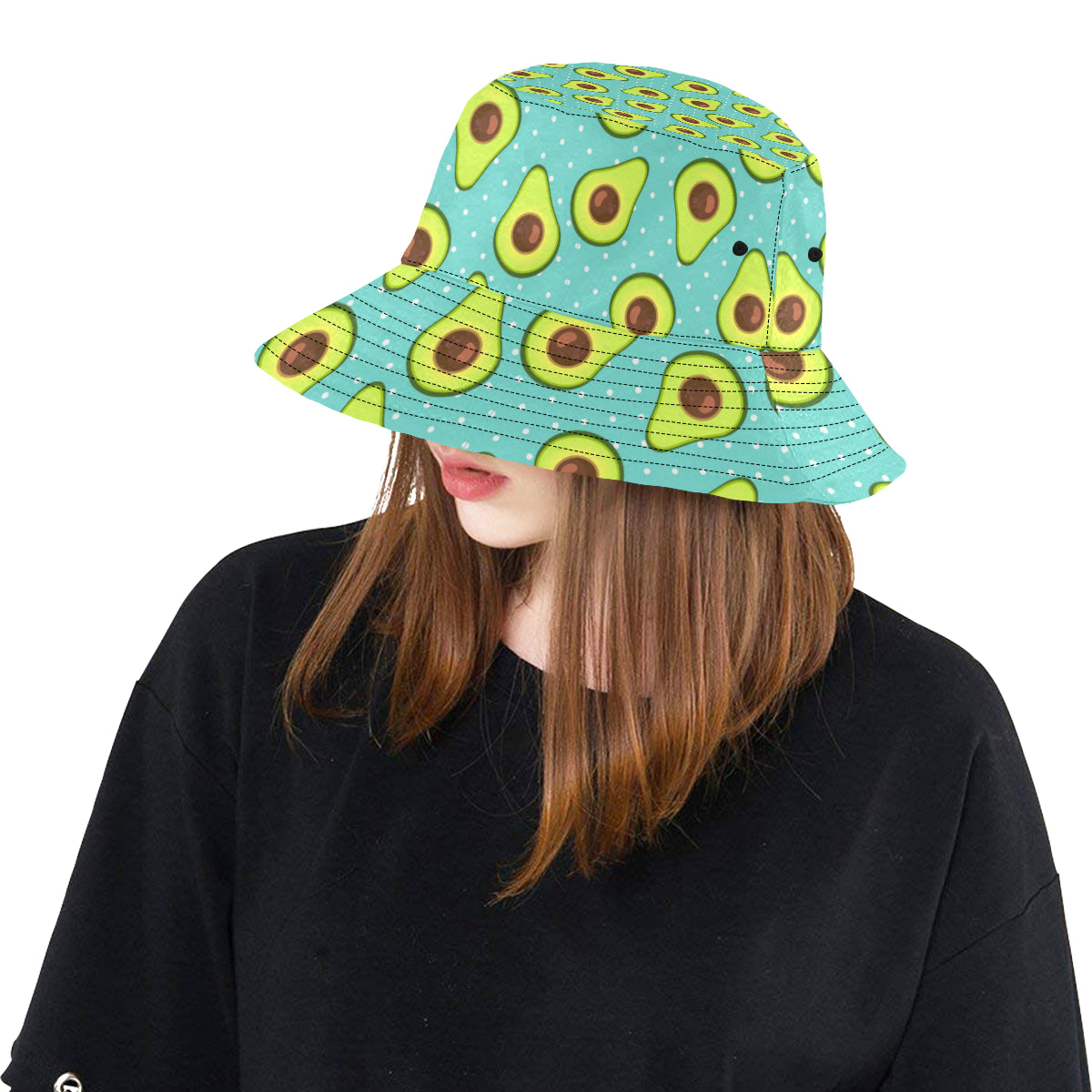 Avocado Pattern Print Design AC012 Unisex Bucket Hat