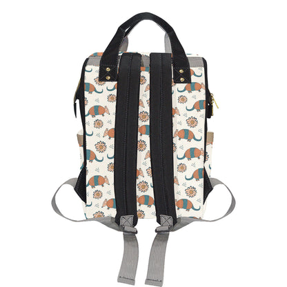 Armadillo Pattern Print Design 02 Diaper Bag Backpack