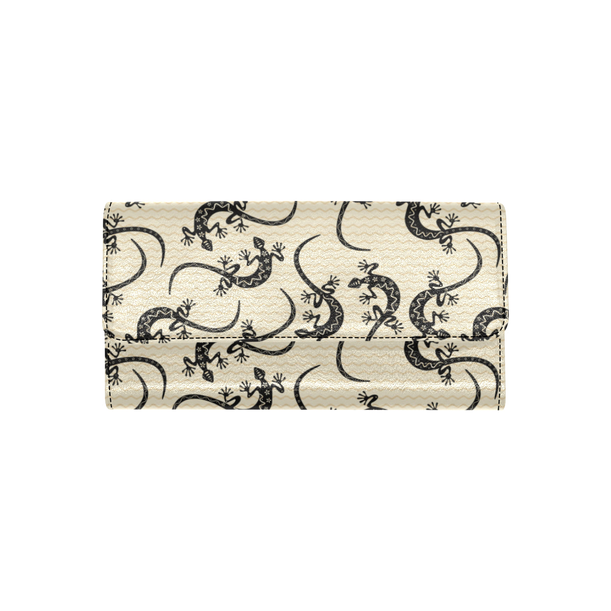 lizard Pattern Print Design 02 Women's Trifold Wallet