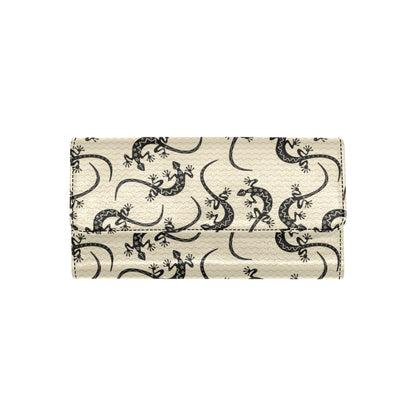 lizard Pattern Print Design 02 Women's Trifold Wallet