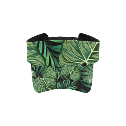 Green Fresh Tropical Palm Leaves Unisex Sun Visor