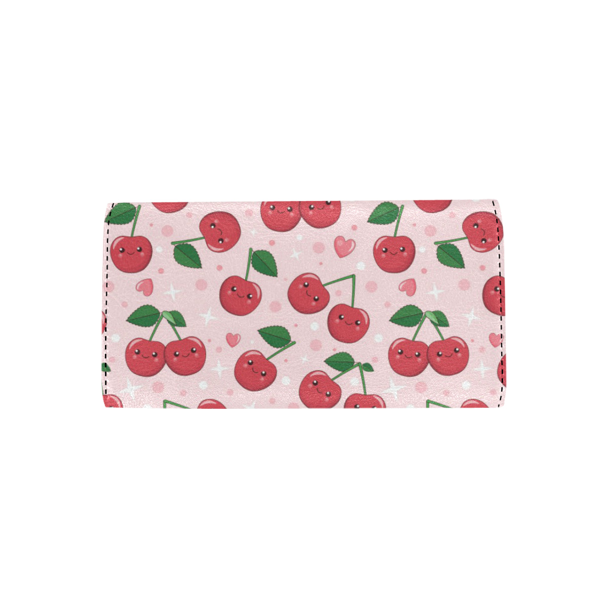Cherry Pattern Print Design CH02 Women's Trifold Wallet