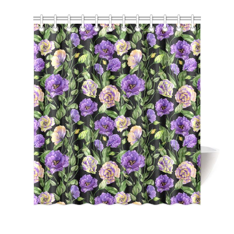 Lisianthus Pattern Print Design LT02 Shower Curtain