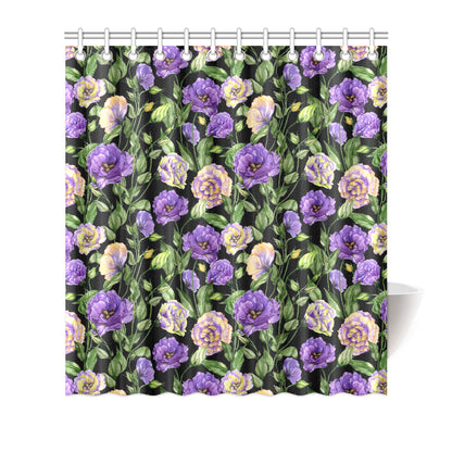 Lisianthus Pattern Print Design LT02 Shower Curtain