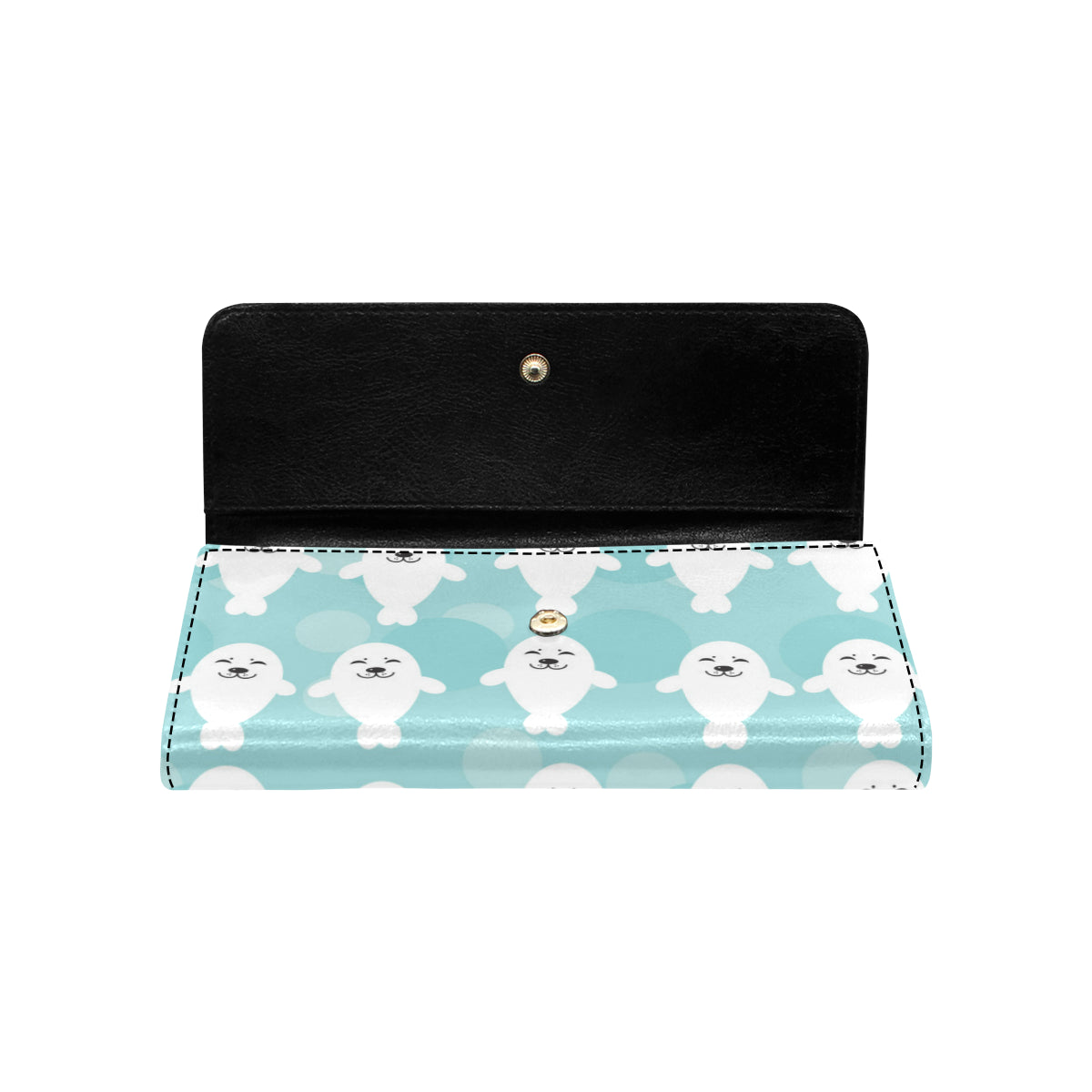 Sea Lion Baby Pattern Print Design 01 Women's Trifold Wallet