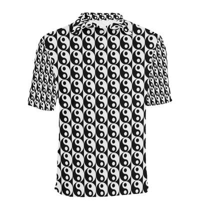 Yin Yang Classic Pattern Design Print Men Polo Shirt