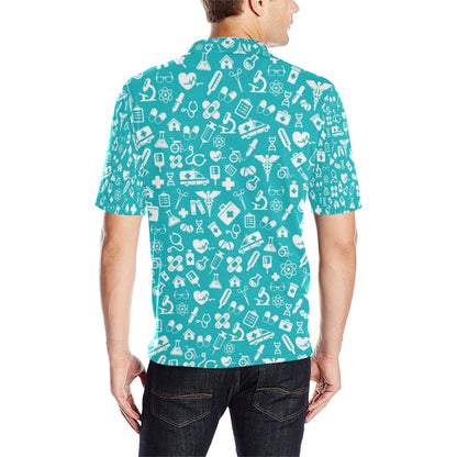Medical Pattern Print Design 04 Men Polo Shirt