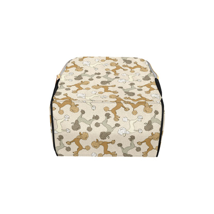 Poodle Pattern Print Design A01 Diaper Bag Backpack