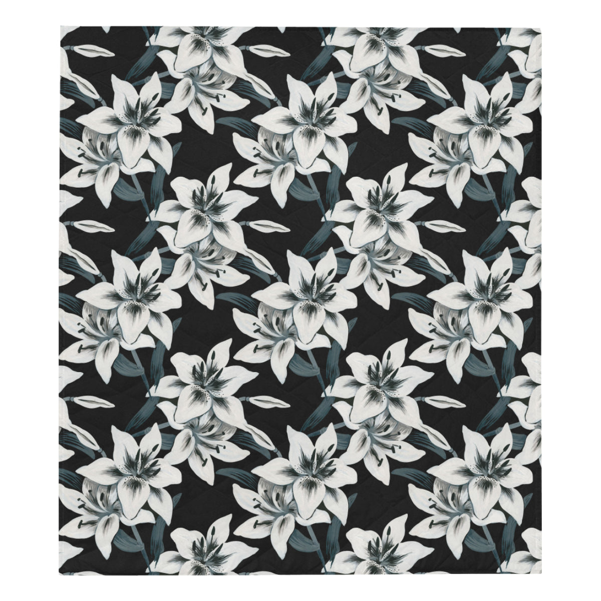 Lily Pattern Print Design 03 Premium Quilt