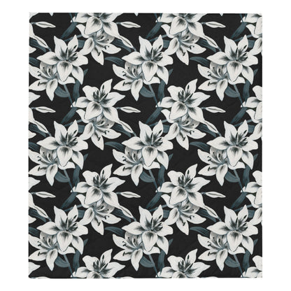 Lily Pattern Print Design 03 Premium Quilt