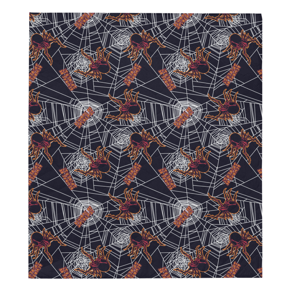 Tarantula Spiderwebs Pattern Print Design 01 Premium Quilt