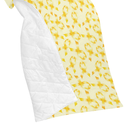 Childhood cancer Pattern Print Design 01 Premium Quilt