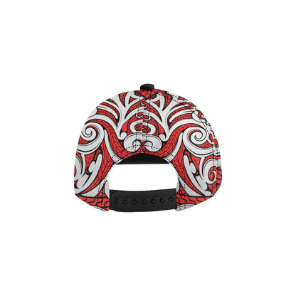 Maori Polynesian Themed Design Print Snapback Cap