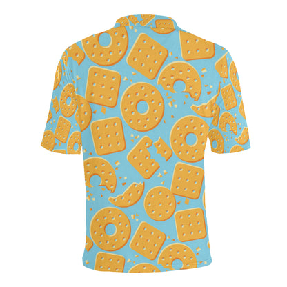 Cracker Pattern Print Design 02 Men Polo Shirt