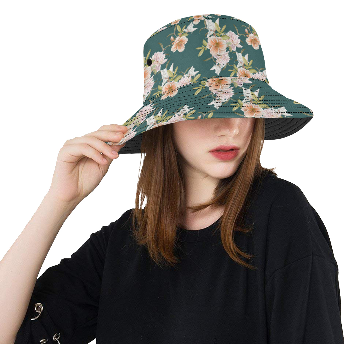 Iris Pattern Print Design IR01 Unisex Bucket Hat