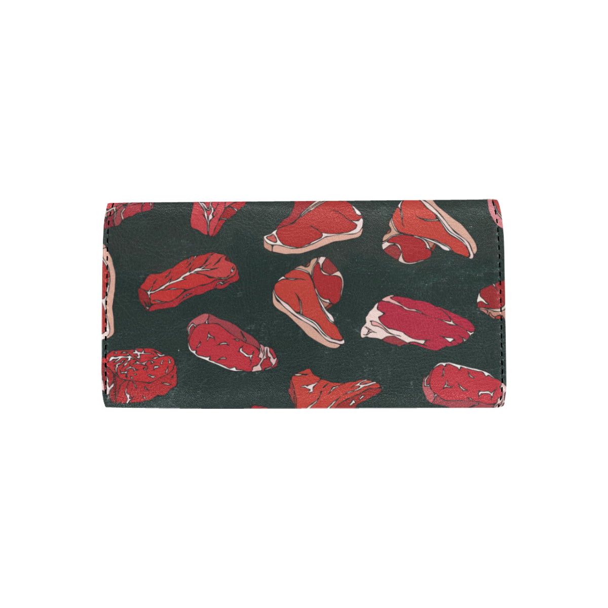 Meat Pattern Print Design 01 Women's Trifold Wallet
