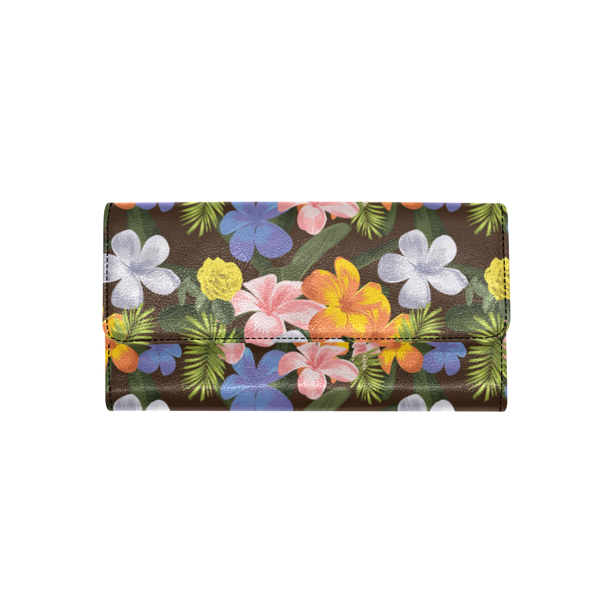 Plumeria Pattern Print Design PM03 Women's Trifold Wallet