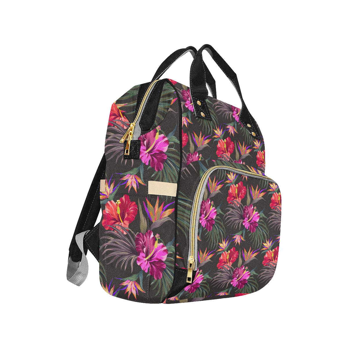 Hibiscus Pattern Print Design HB014 Diaper Bag Backpack