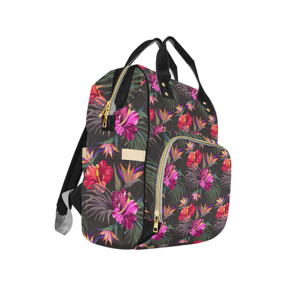 Hibiscus Pattern Print Design HB014 Diaper Bag Backpack