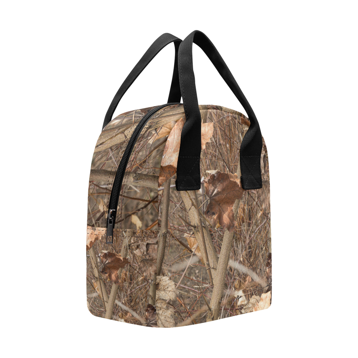 Camo Realistic Tree Forest Autumn Print Insulated Lunch Bag