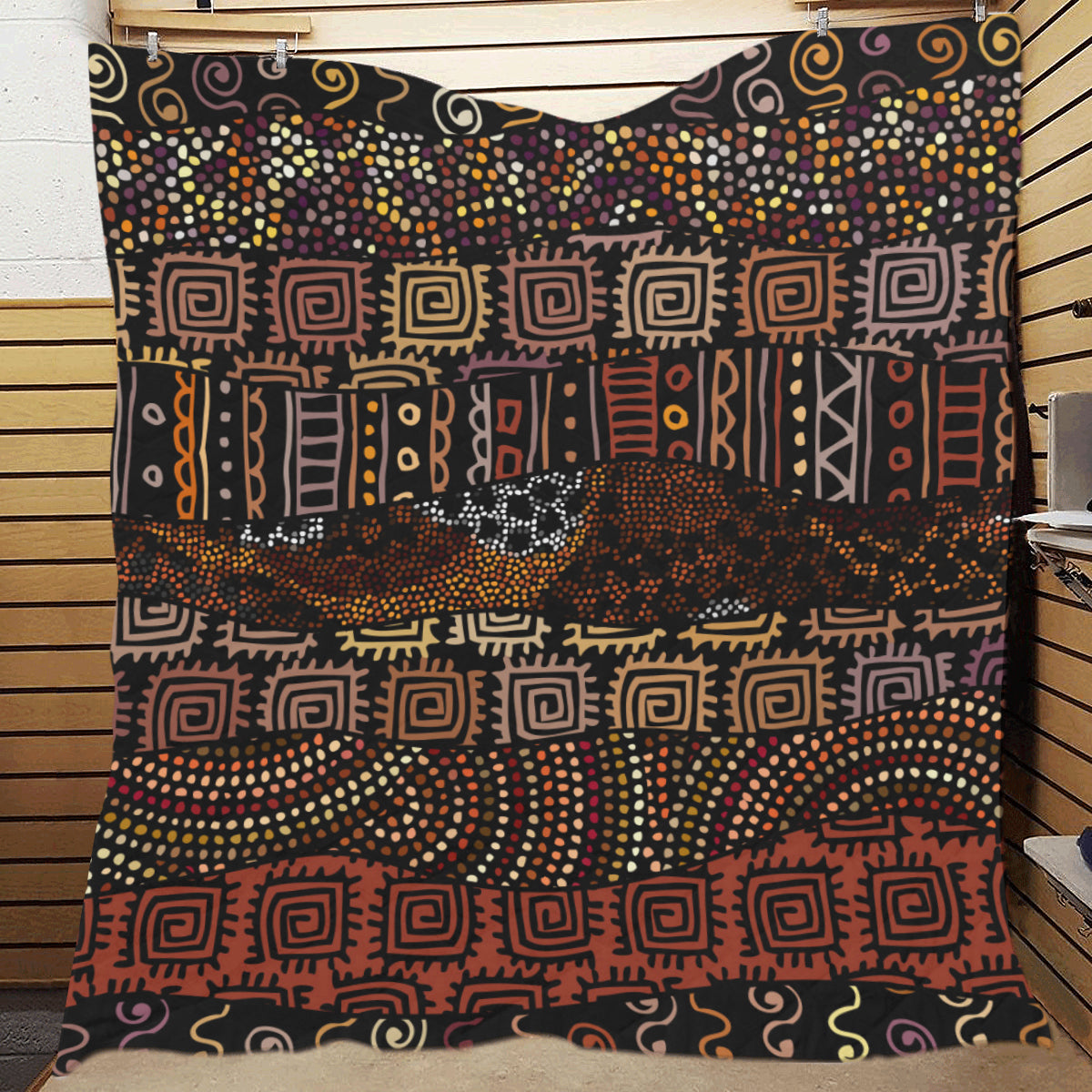 African Pattern Print Design 07 Premium Quilt