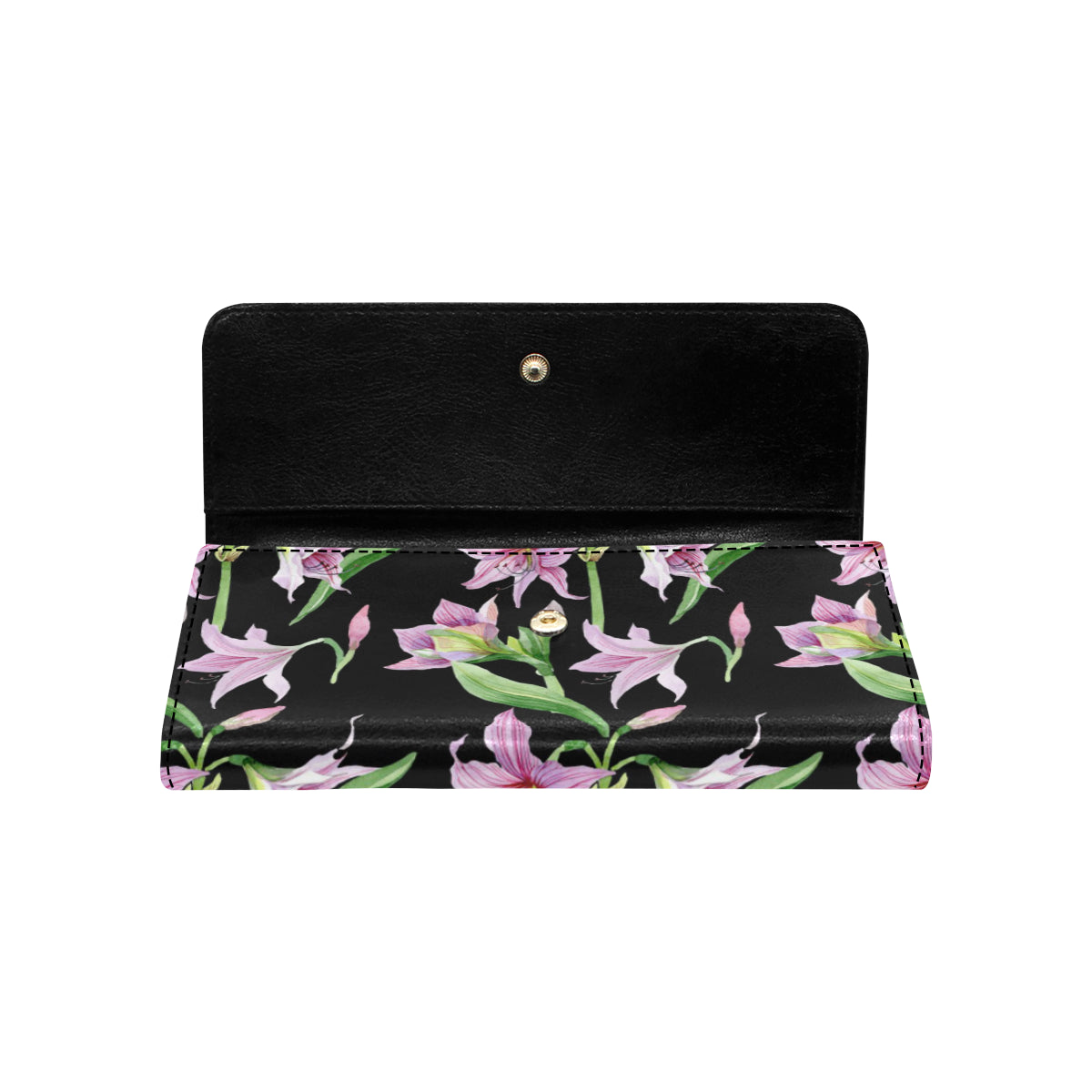 Amaryllis Pattern Print Design AL08 Women's Trifold Wallet