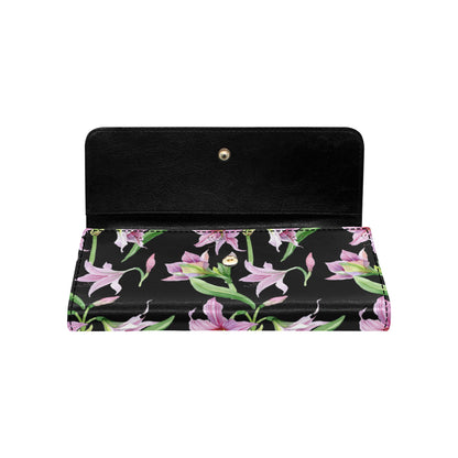 Amaryllis Pattern Print Design AL08 Women's Trifold Wallet