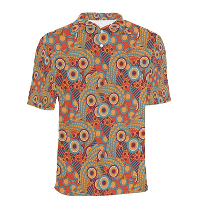 African Pattern Print Design 06 Men Polo Shirt