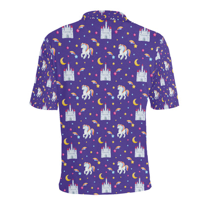 Unicorn Casttle Men Polo Shirt