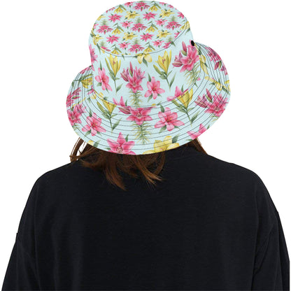 Lily Pattern Print Design LY010 Unisex Bucket Hat