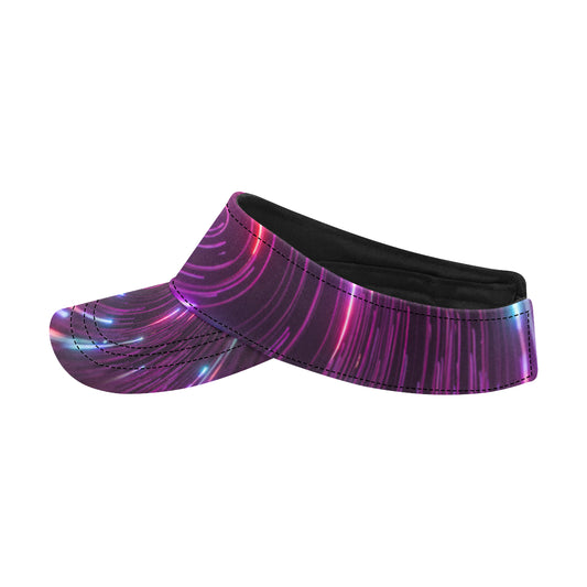 Vortex Twist Swirl Purple Neon Print Unisex Sun Visor