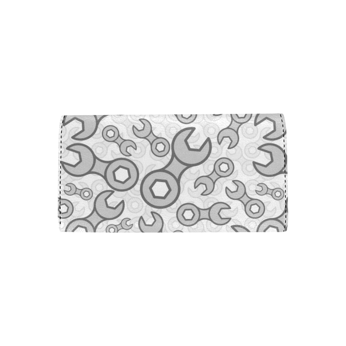 Mechanic Pattern Print Design 05 Women's Trifold Wallet
