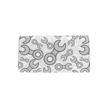 Mechanic Pattern Print Design 05 Women's Trifold Wallet