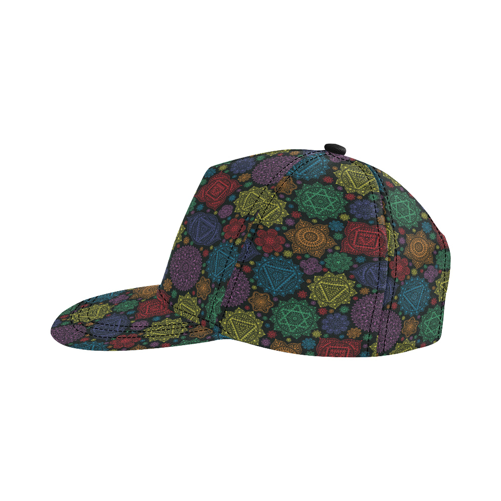 Chakra Mandala Print Pattern Snapback Cap