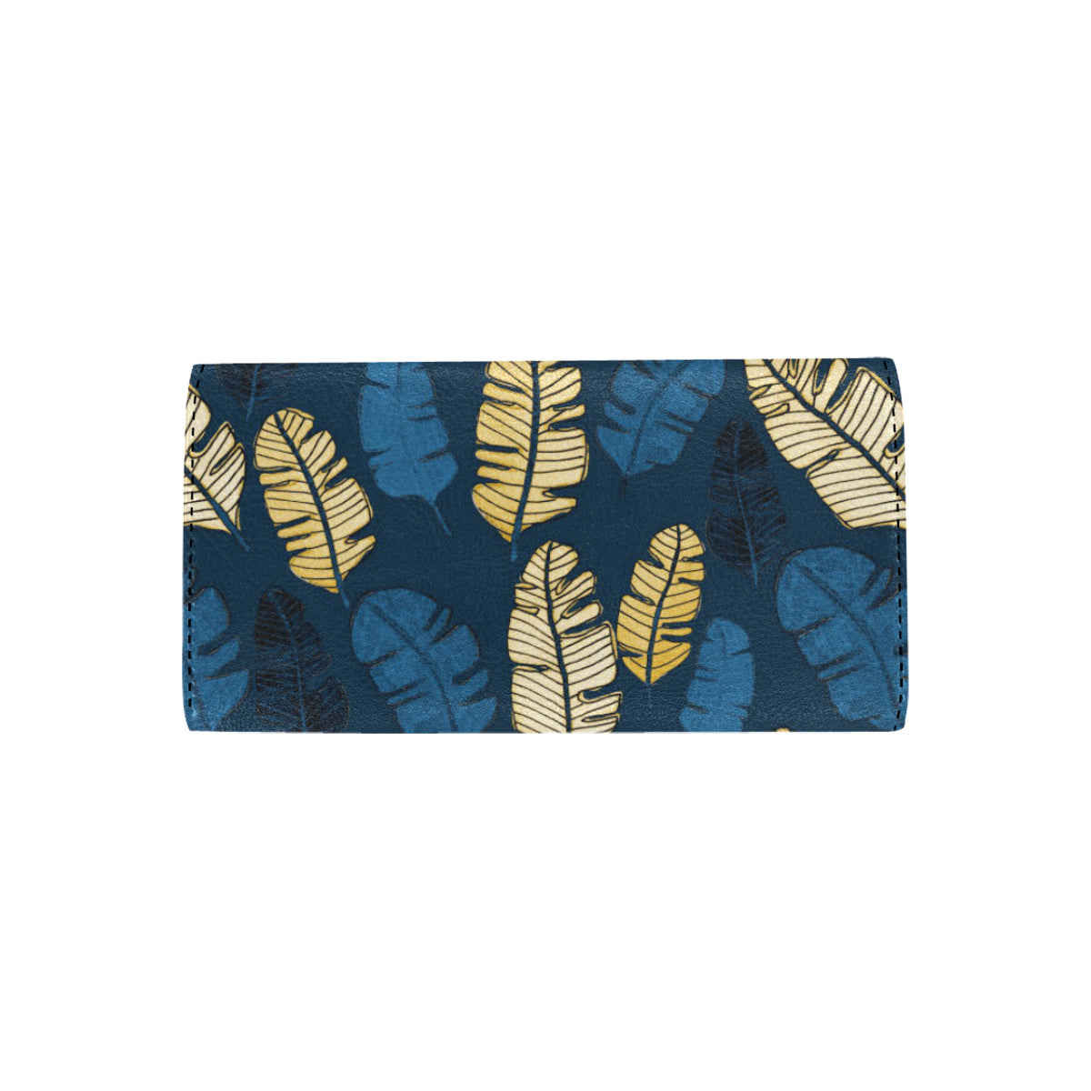 Banana Leaf Pattern Print Design BL09 Women's Trifold Wallet