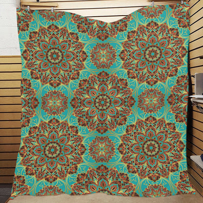Medallion Pattern Print Design 02 Premium Quilt