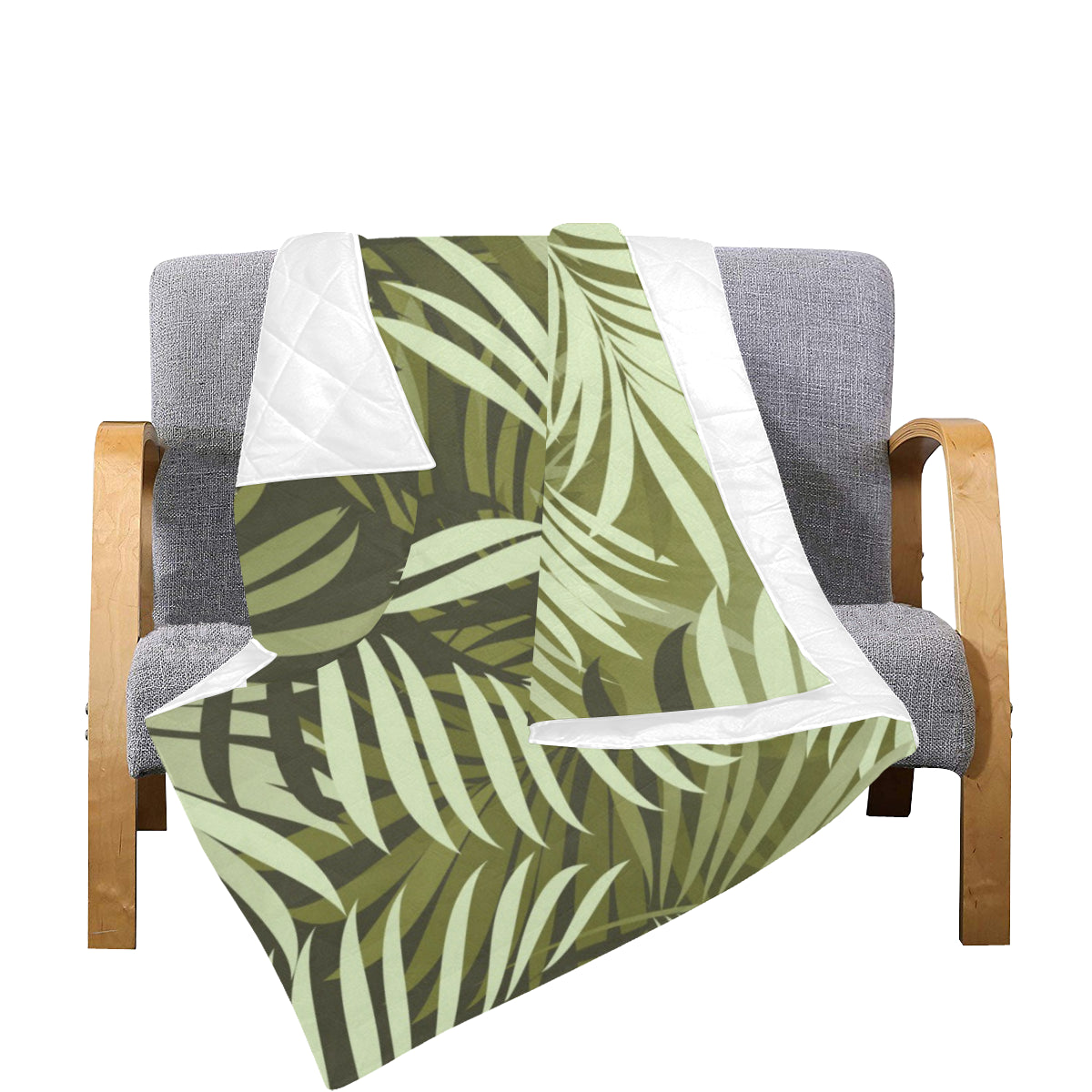 Palm Leaves Pattern Print Design PL05 Premium Quilt