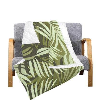 Palm Leaves Pattern Print Design PL05 Premium Quilt