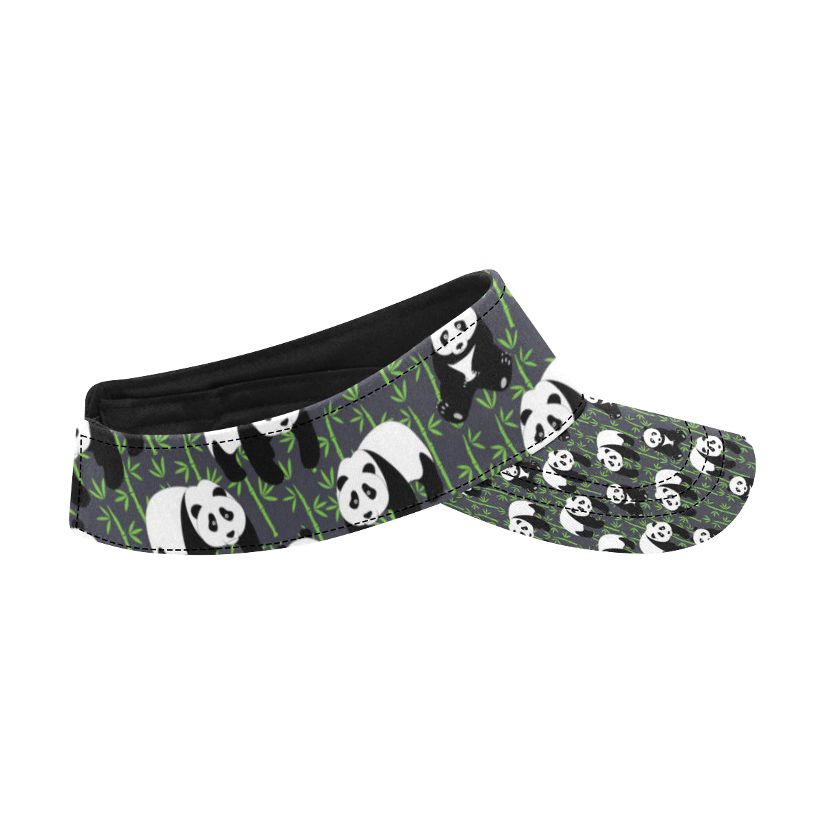 Panda Bear Bamboo Themed Print Unisex Sun Visor