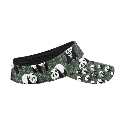 Panda Bear Bamboo Themed Print Unisex Sun Visor
