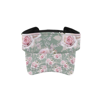 Rose White Pattern Print Design RO012 Unisex Sun Visor